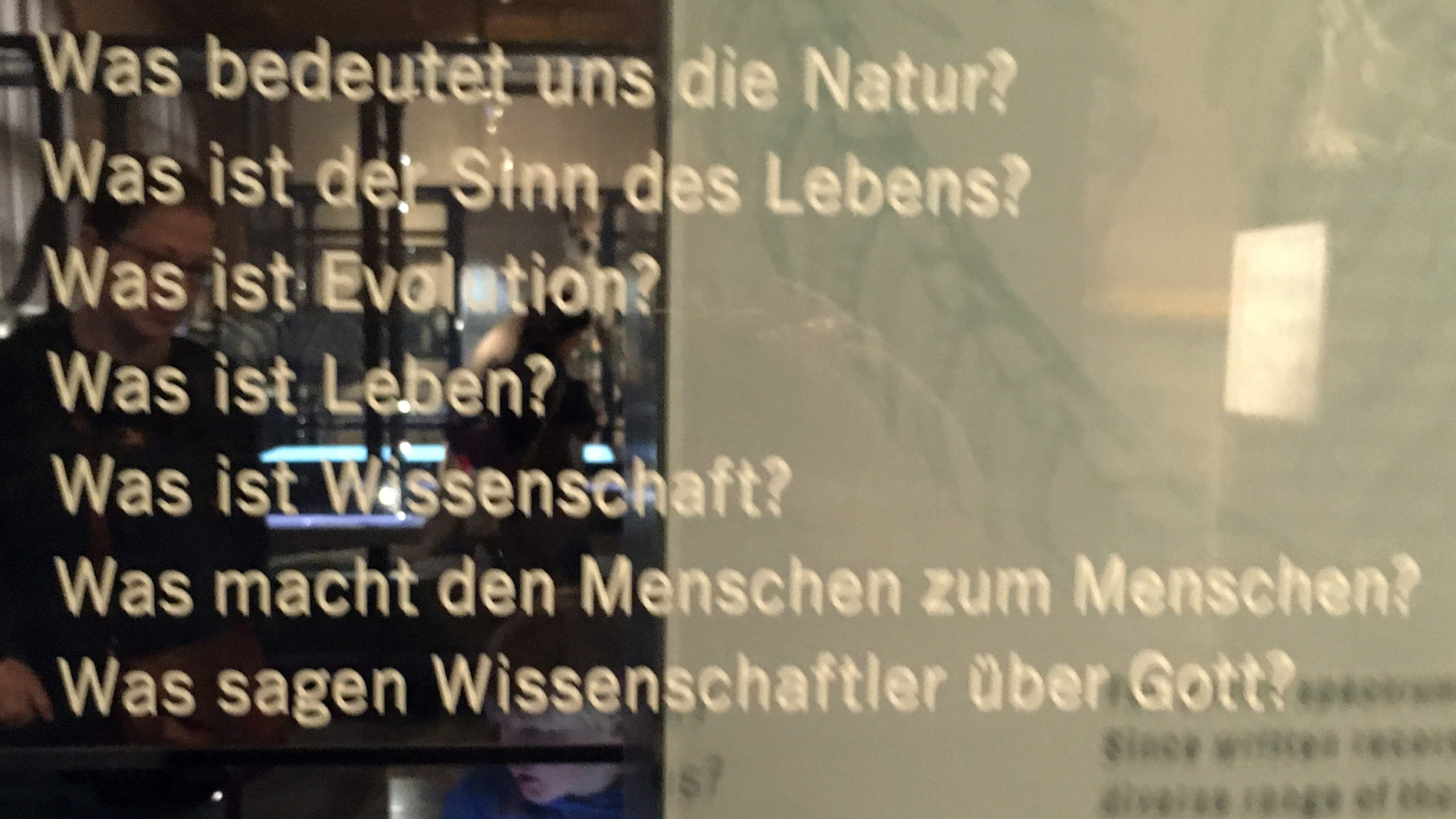 Die großen Fragen der Menschheit im Museum für Naturkunde, Berlin ©K. Schwahlen 2019